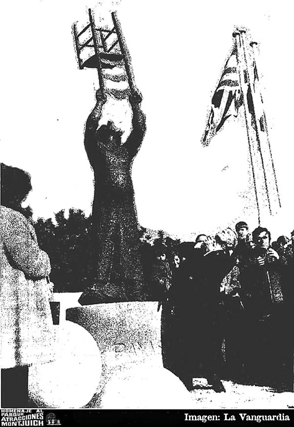 Inauguración del monumento a Charlie Rivel en el parque de Atracciones de Montjuich