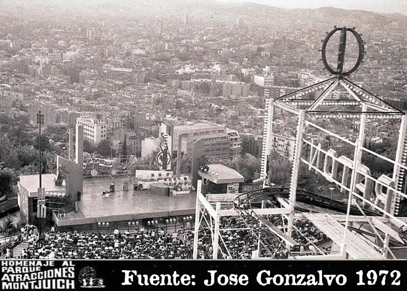 Loco Ratón con el teatro del parque de atracciones de Montjuic (1966-1972)