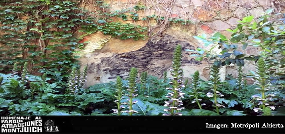 El muro del Tren Fantasma del parque de atracciones de Montjuïc