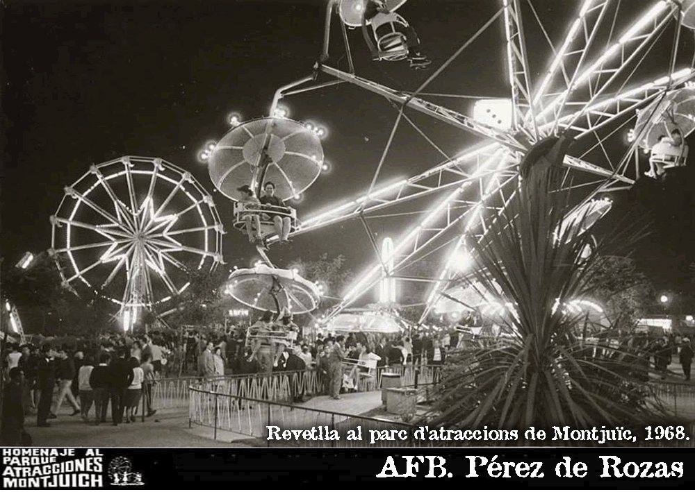 La Noria del Parque de atracciones de Montjuic año 1968