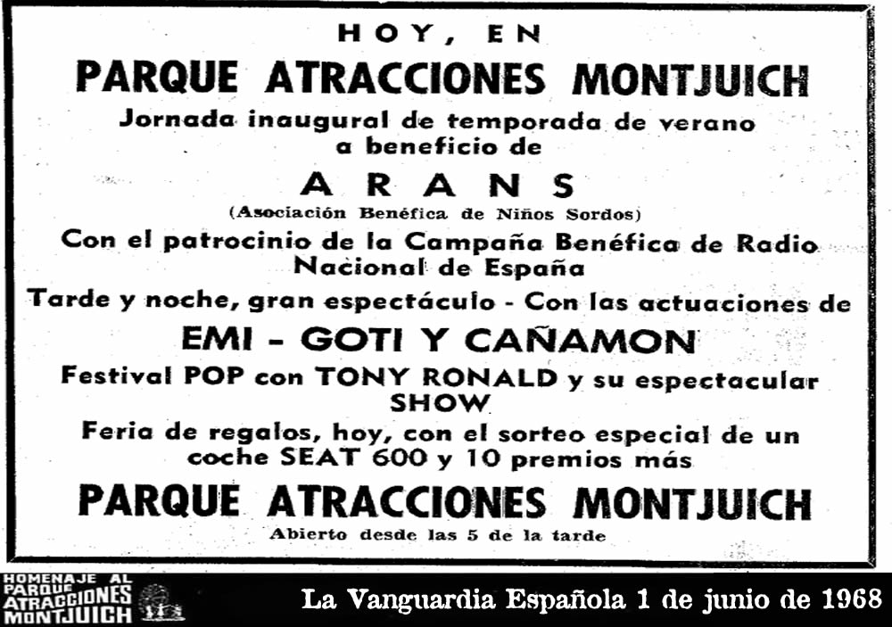 Cartel anunciando a Emi, Goti y Cañamon y el festival POP con Tony Ronald