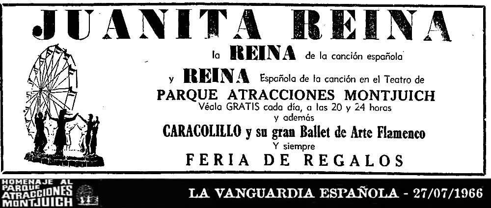 Juanita Reina en Parque de Atracciones de Montjuic