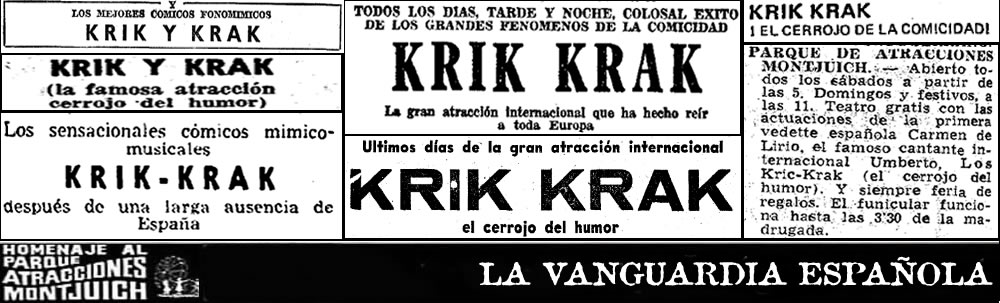 Los Krik-Krak en Parque de Atracciones de Montjuic